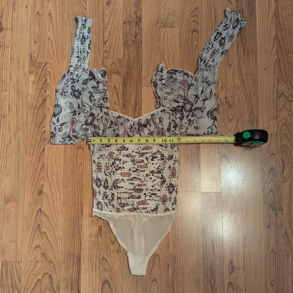 NWOT Free People Brunch Date Bodysuit in Cream, Size XS - Picture 8 of 13
